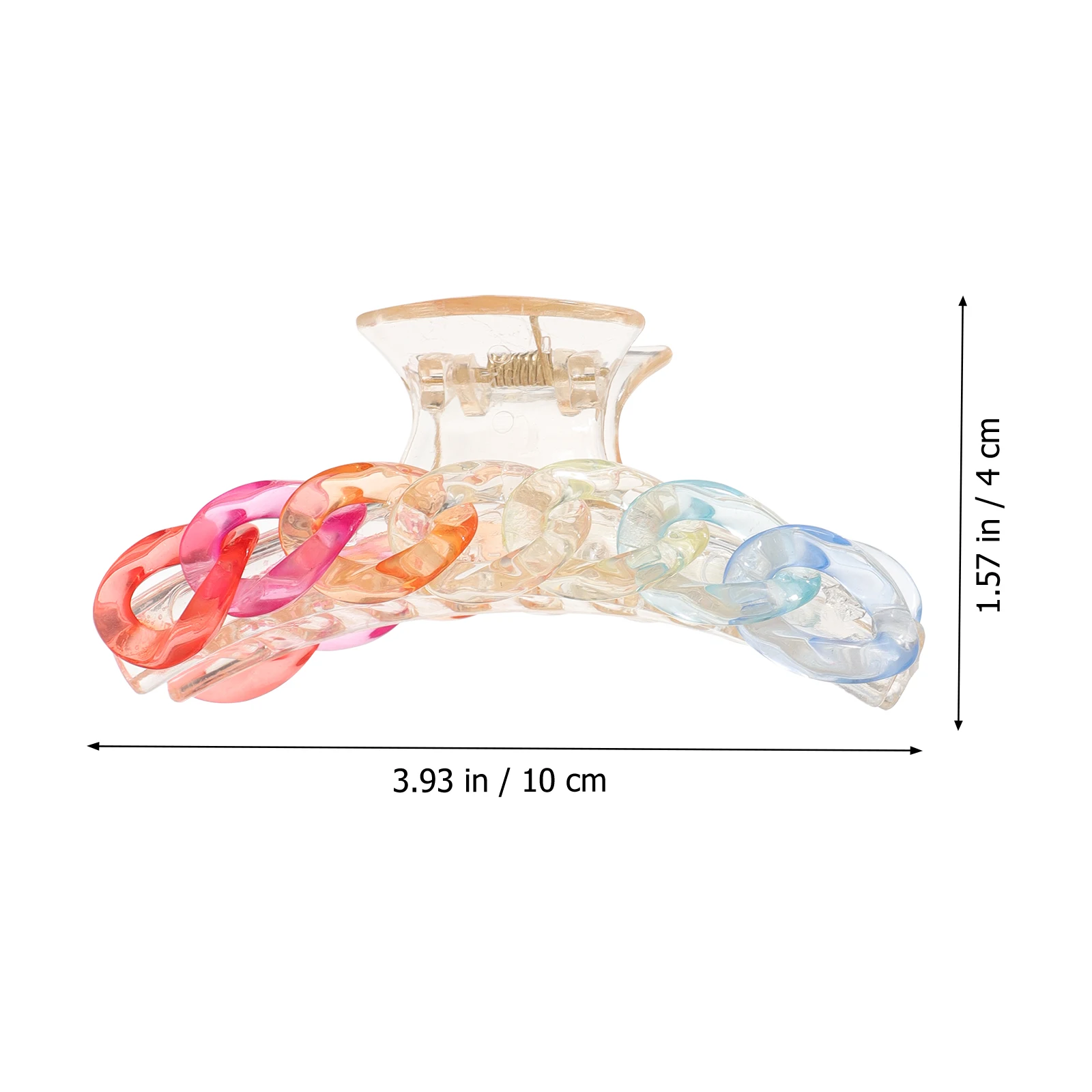 

2pcs Colorful Acrylic Claw Clips French Design Banana Barrettes Non-Slip For Thick Medium Thin Multi-Purpose Jaw Clamps
