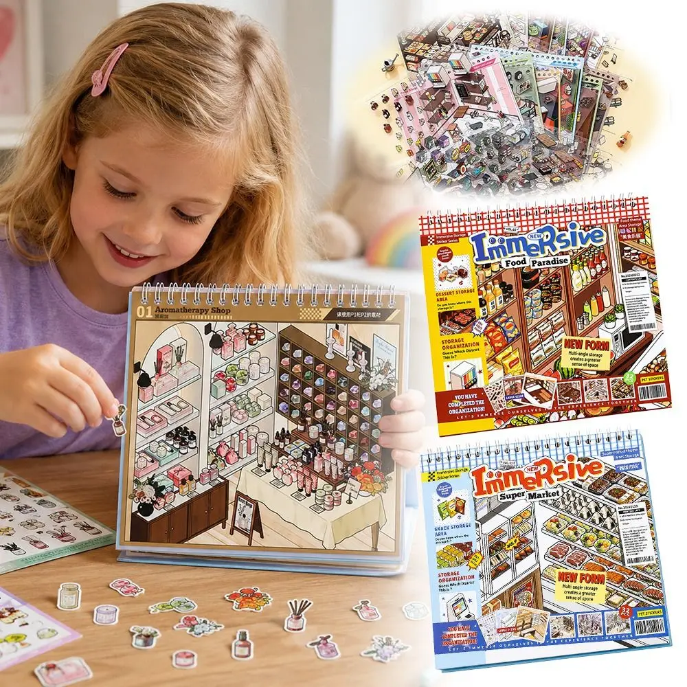 supermarket-3d-miniature-sticker-book-exquisite-illustrations-gourmet-paradise-immersive-storage-sticker-book-3d-miniature