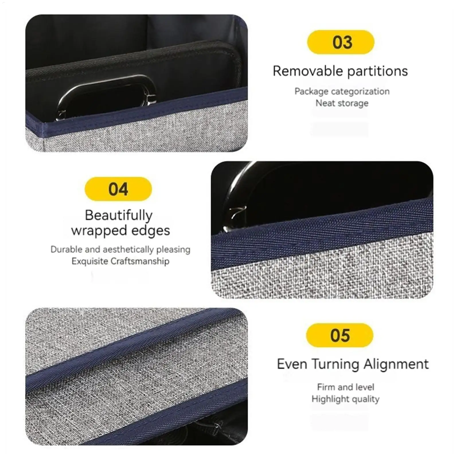 Car Trunk Organizer Folding Organizer Vehicle Storage Box For Car SUV Auto Travel Office Document Grocery Moving Backseat Seat