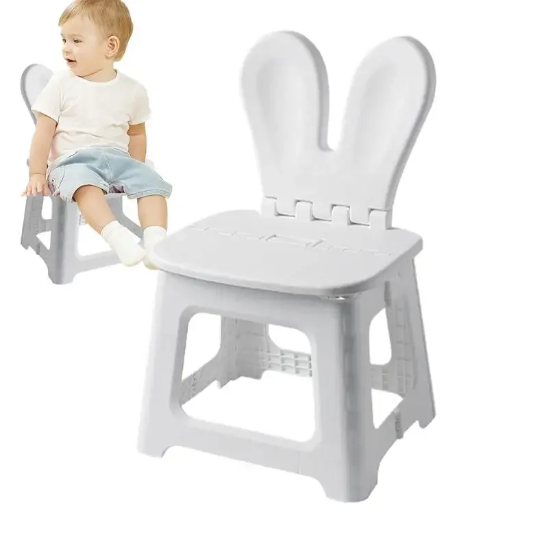Step Stool For Kids Cartoon Folding Step Stool With Back Support Thickened Seat Furniture Home Shoe Changing Chair For Home