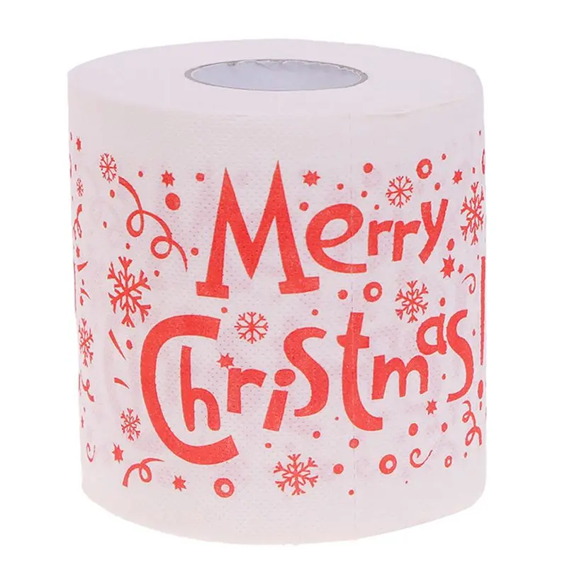 【LOVE】5 Styles Santa Claus Paper Roll Tissue Paper Towels Christmas Decorations Xmas Santa Office Room Toilet Paper 15 Roll