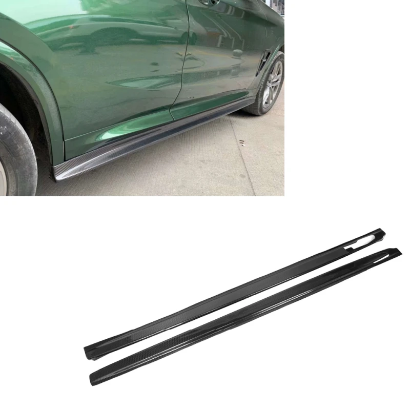 Car Real bon Fiber X3 G01 X4 G02 G08 X3M F97 X4M F98 Sports 2018 2019 2020 Front Side skirts 3D Style Auto Part  G01 Side skirts