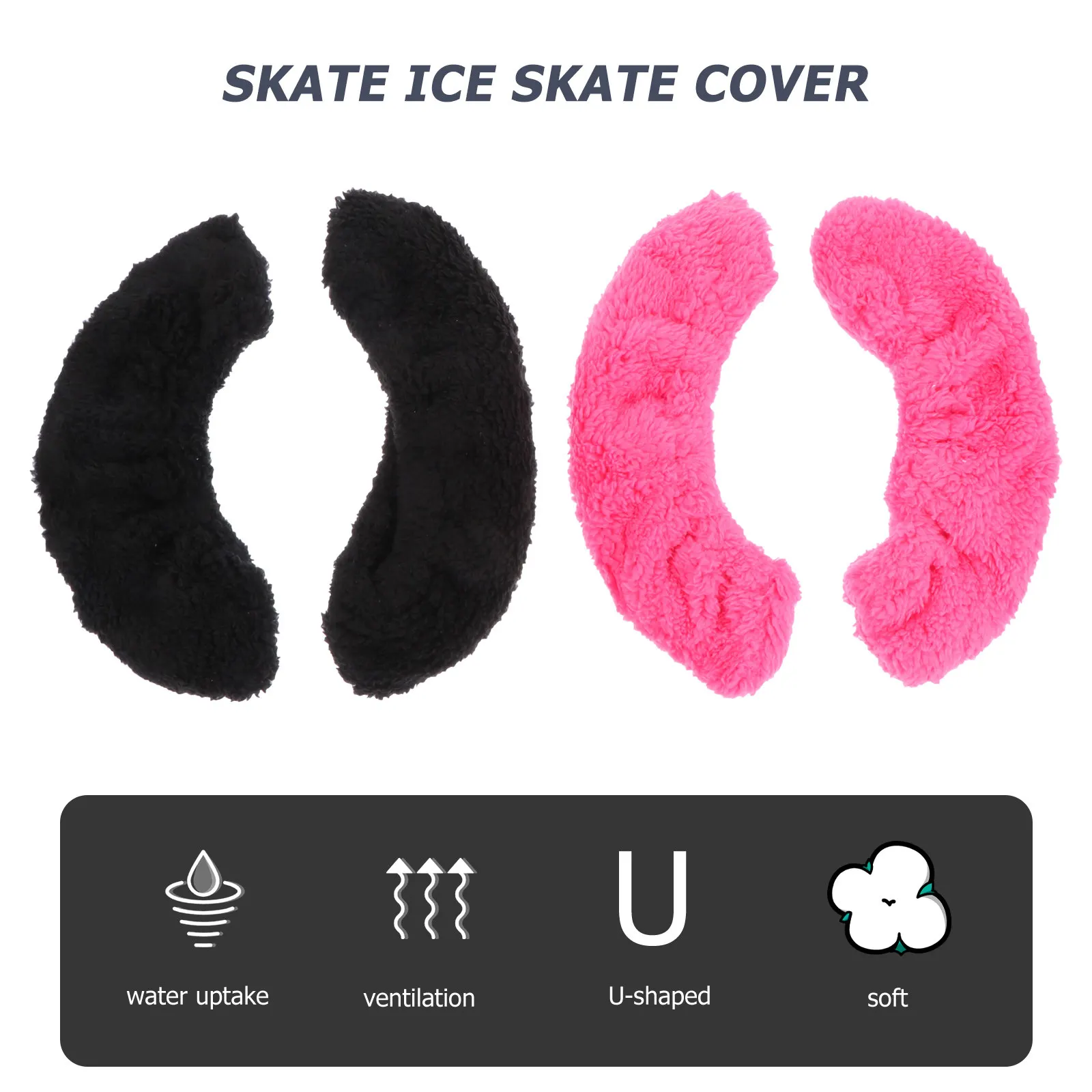 

2 пары защитных накладок на лезвия коньков: высококачественные, эластичные, износостойкие, влагопоглощающие протекторы для обуви для катания на коньках