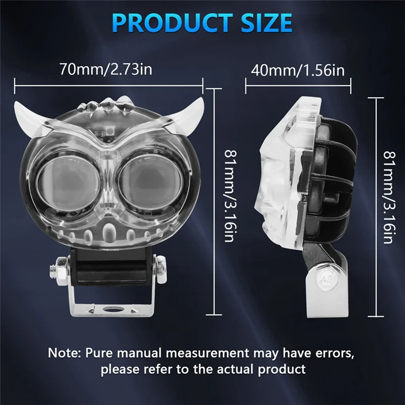 موثوقة-LED عدسة الأضواء ضوء اللون عدسات مزدوجة الأضواء للدراجات النارية شاحنة سيارة ATV SUV قارب جرار