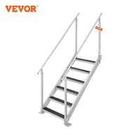 VEVOR 4/6 Step Dual Handrails Dock Ladder Aluminum with Rubber Mat 30\