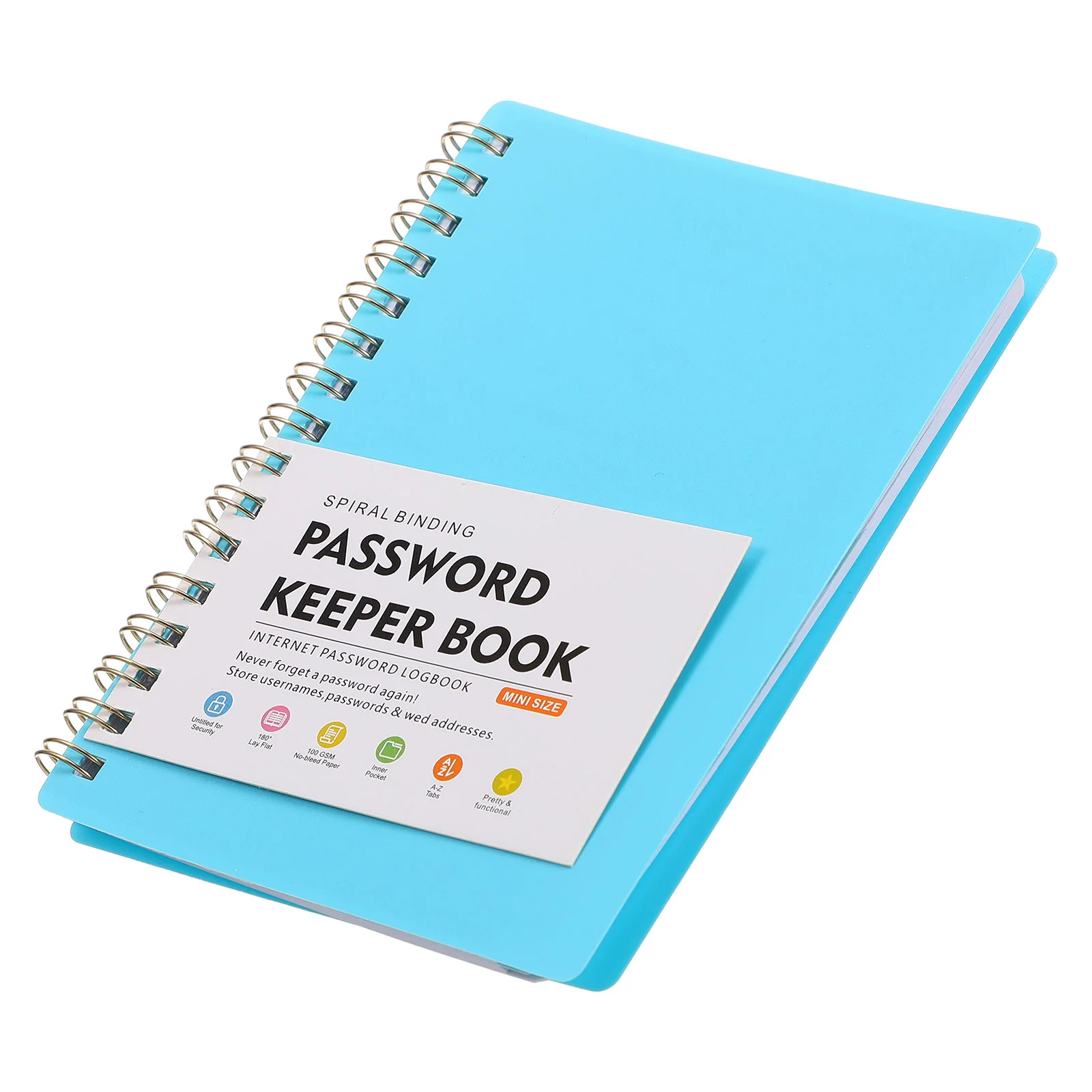 Password Book Indirizzo e-mail e taccuino per password Piccoli libri Diario con schede Log Keeper Spirale