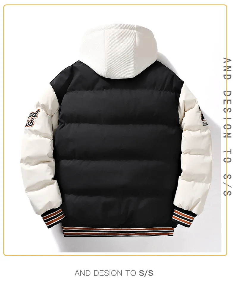 2023 Winter neue hochwertige Baumwolle gepolsterte Jacke Herren Damen große Straßen kleidung Baumwolle gepolsterte Jacke Herren mantel Kleidung – Detail 13