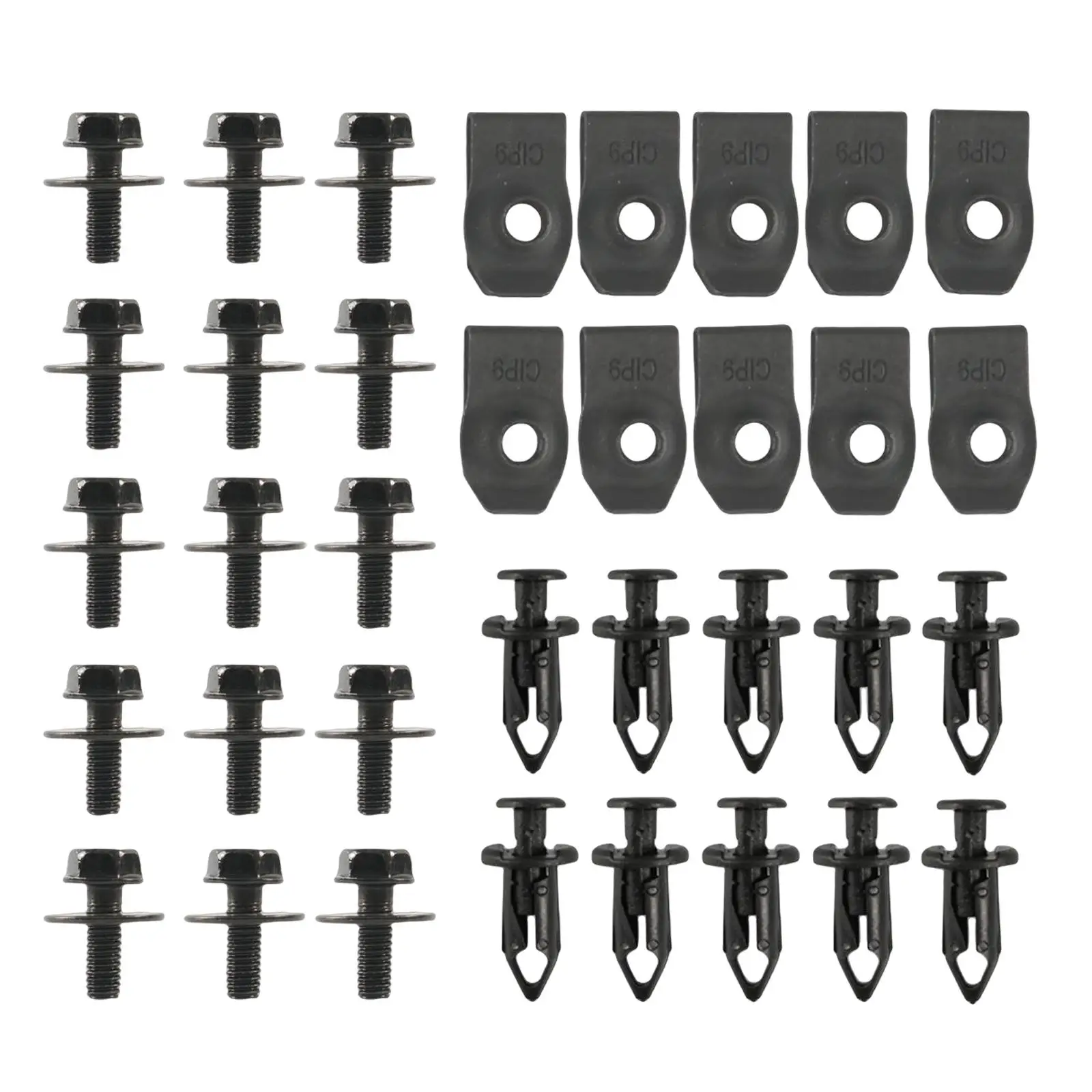 35Pcs Engine Under Cover Push Body Bolts Fastener Fit for G35 G37