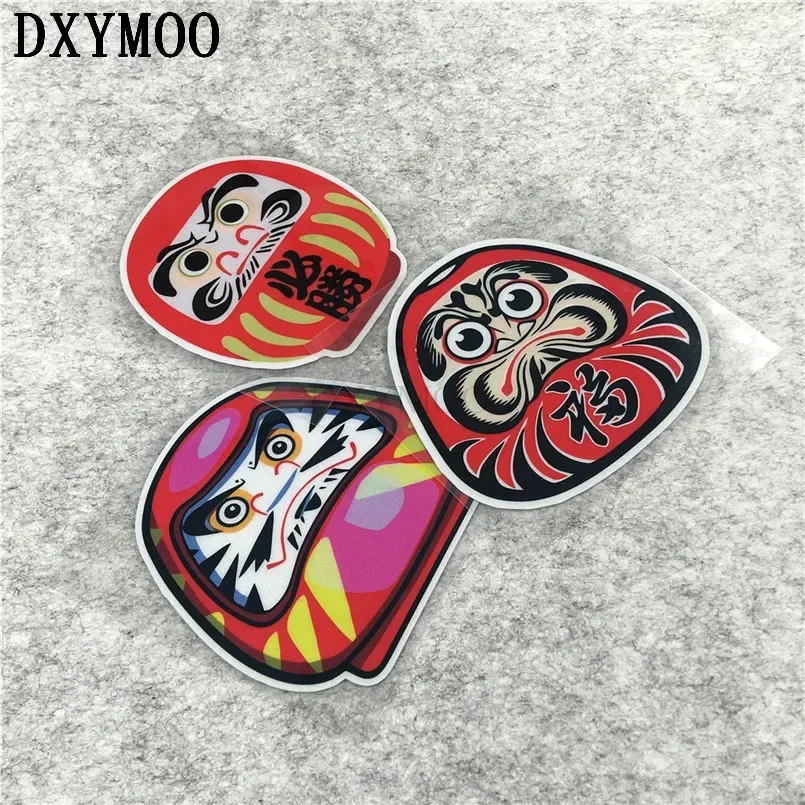 

Car Stickers Japan Bodhidharma Happiness Fashion Home Decorate Window Vinyl Decals 3M Reflective 12cm
