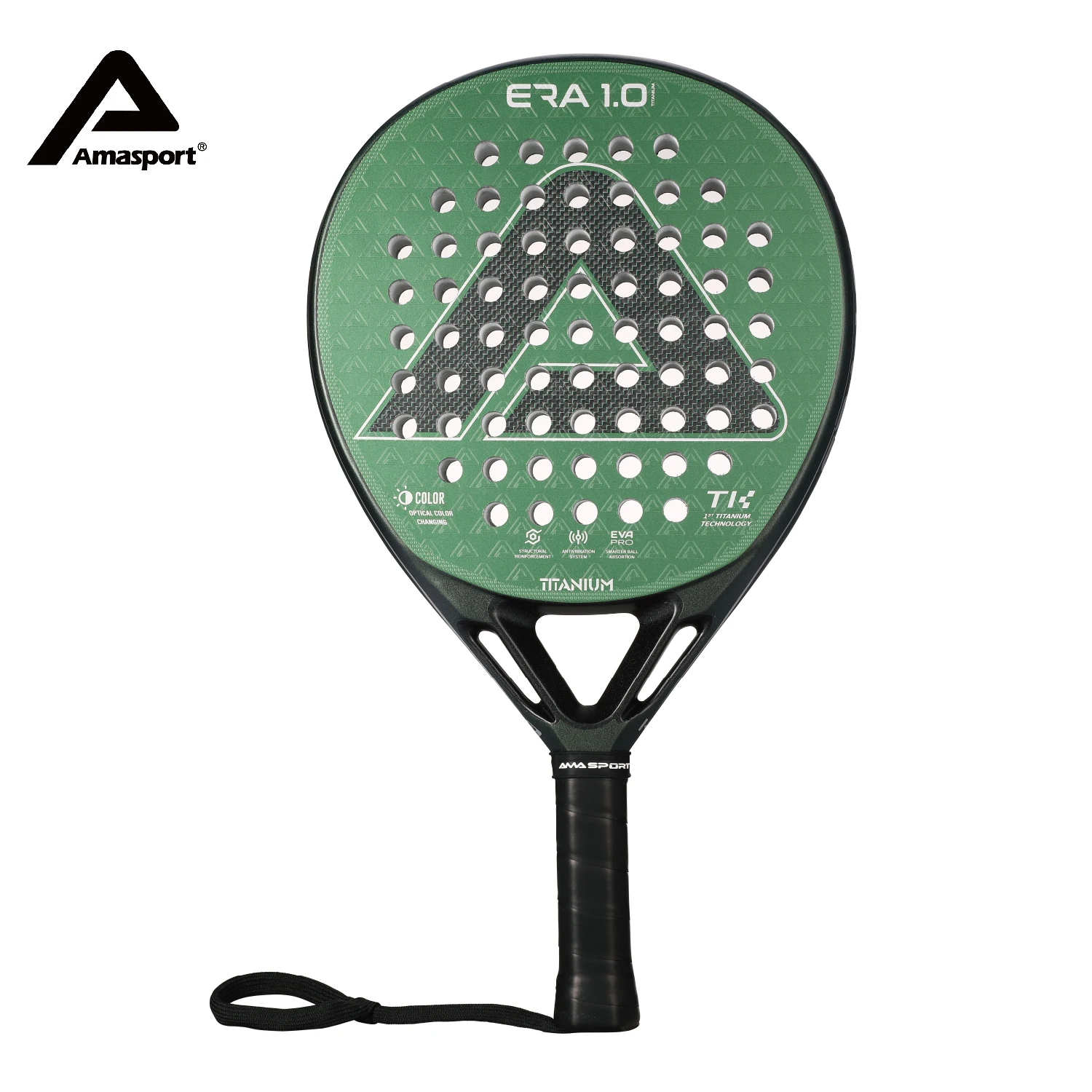 AMASport Padel Racket JP93 Titanium series for Adults-EVA Memory Foam-intelligence Rebound Cork Performance Paddle Racquet