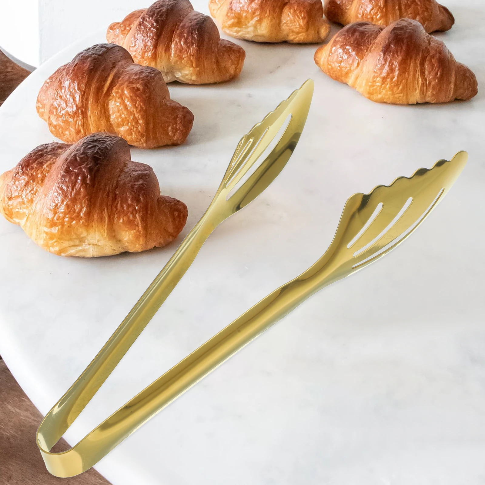 

Stainless Steel Anti-Scald Food Tongs Ergonomic Design Kitchen Cooking Dessert Buffet Restaurant Home Use