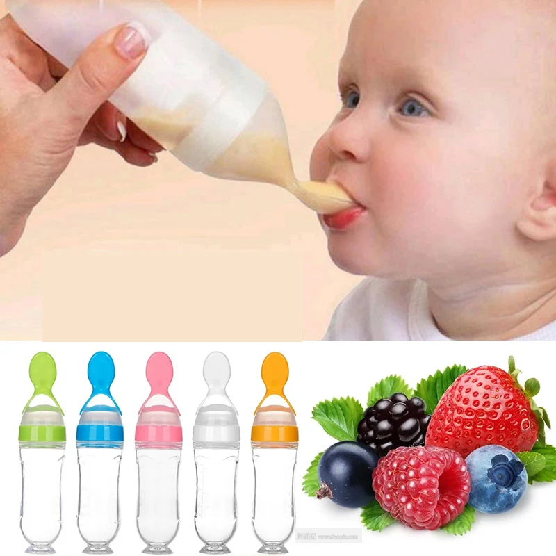 Baby Feeding Bottle Spoon Milk Bottle Baby Training Feeder Food Supplement Food feed Spoon baby gadgets BPA Free