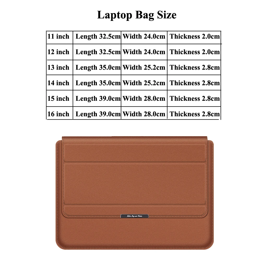 New Upgrade Sleeve Bag for Macbook Air Pro Retina 11 12 13 14 15 2020 Laptop Case for Xiaomi Huawei Matebook 16 inch Stand Cover