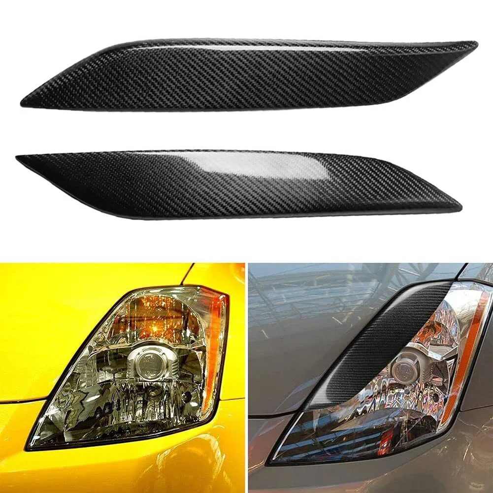 

Eyebrow Trim Headlight Eyelid Car Stylish Headlight Eyelids Carbon Fiber For NISSAN 350Z 2003~2009 High Quaility