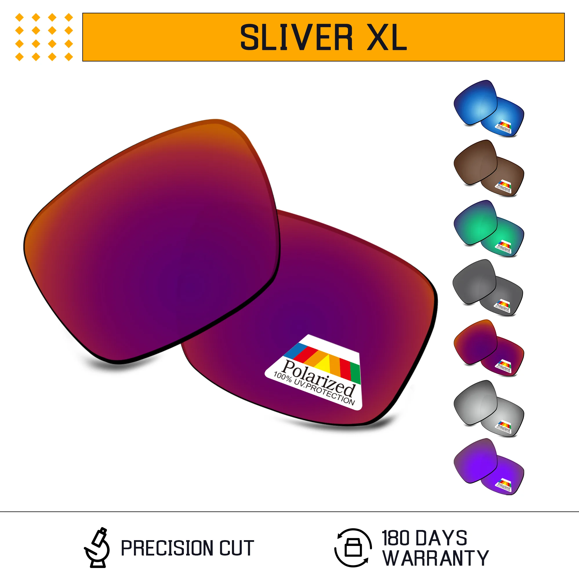 Rarayvix Polarized Replacement Lenses UV400 Protective for Oakley Sliver XL OO9341 Sunglasses