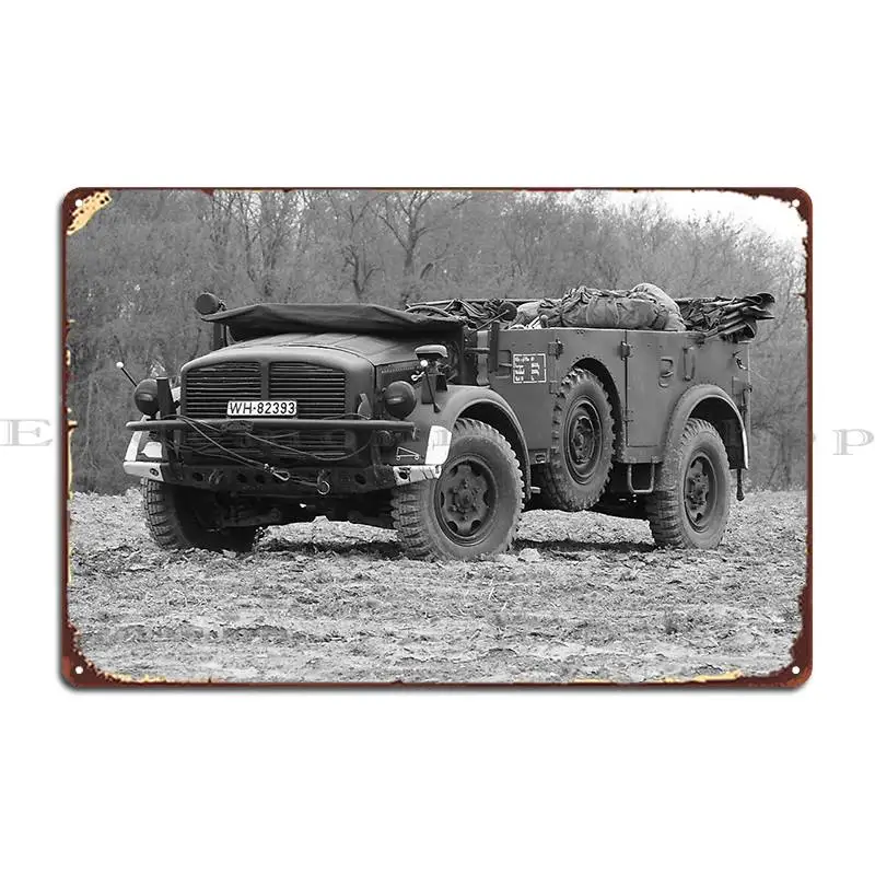 Horch 108 Type 40 Troop Carrier لوحة معدنية للحفلات مخصصة لإنشاء ملصق لافتة من القصدير على شكل كهف حديدي