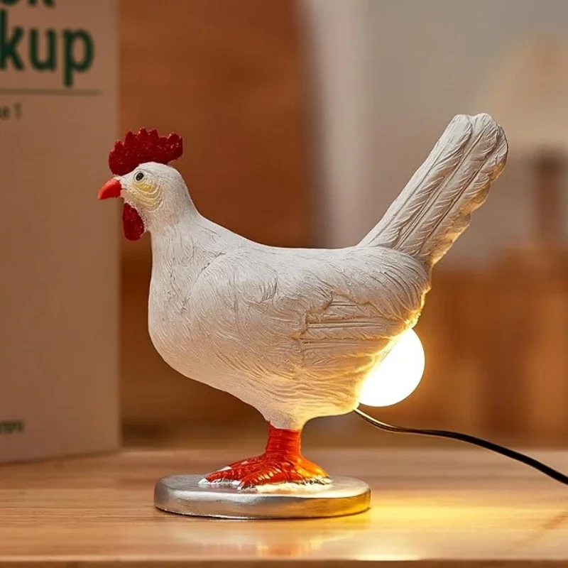 Imagem -02 - Decorativo Simulado Animal Night Lights Engraçado Páscoa Home Decor Festa Carnaval Chicken Lamp Chick Night Light Ornamentos