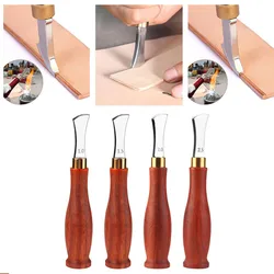 Leather Edge Creaser Arch Pressure Embedding Thread Edge Sector Crimping Scalloped Crimper Wood Leather Press Mashine Craft Tool
