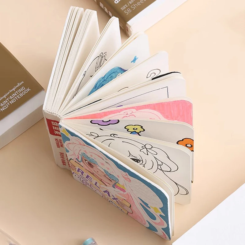 Portable Watercolor Sketchbook Watercolor Paper Sketch Book 200gsm Drawing Student Notebook Blank Pocket Painting Sketch Book