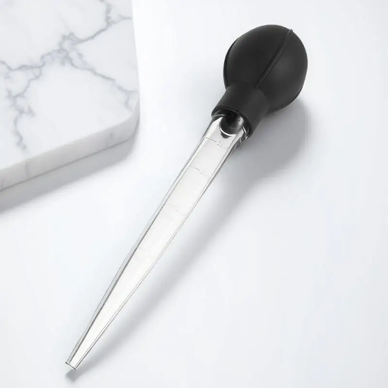 

Plastic Pipette with Scale Large Black Grey Baking Tool Kitchen Liquid Dropper Food Grade Squeeze Transfer Baking Pipettes