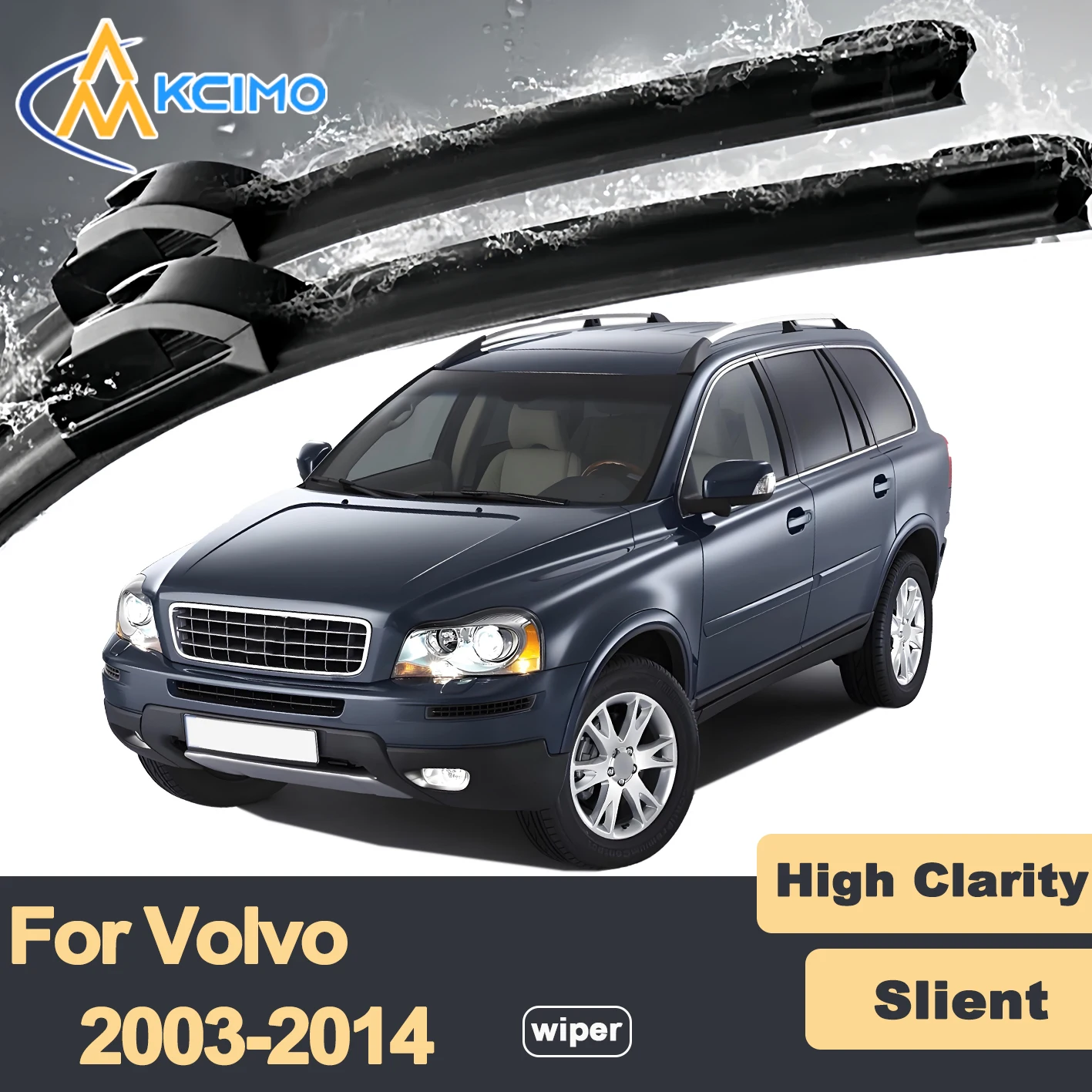 

Premium Rubber Durable Silent Windshield Wiper Blades 2pcs for Volvo XC90 2003-2014 Front Wiper Blades Set