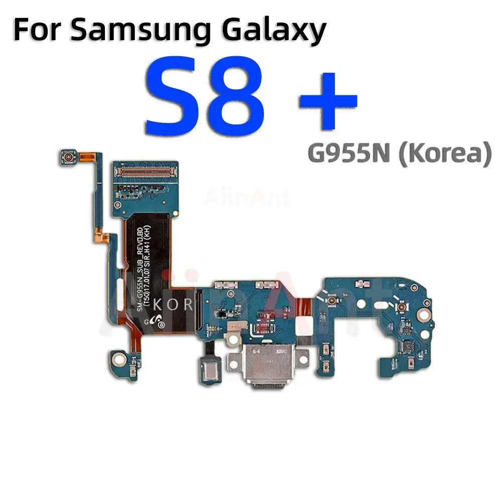 Aiinant-Base de carga con fecha USB, Cable flexible para Samsung Galaxy S8, S9 Plus + G950N, G955N, G960N, G965N