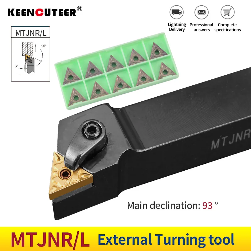 1pc MTJNR2020 MTJNR 1616 MTJNR2525 External Triangul Turning Tool Holder TNMG Carbide Inserts Lathe Cutting Tools Set