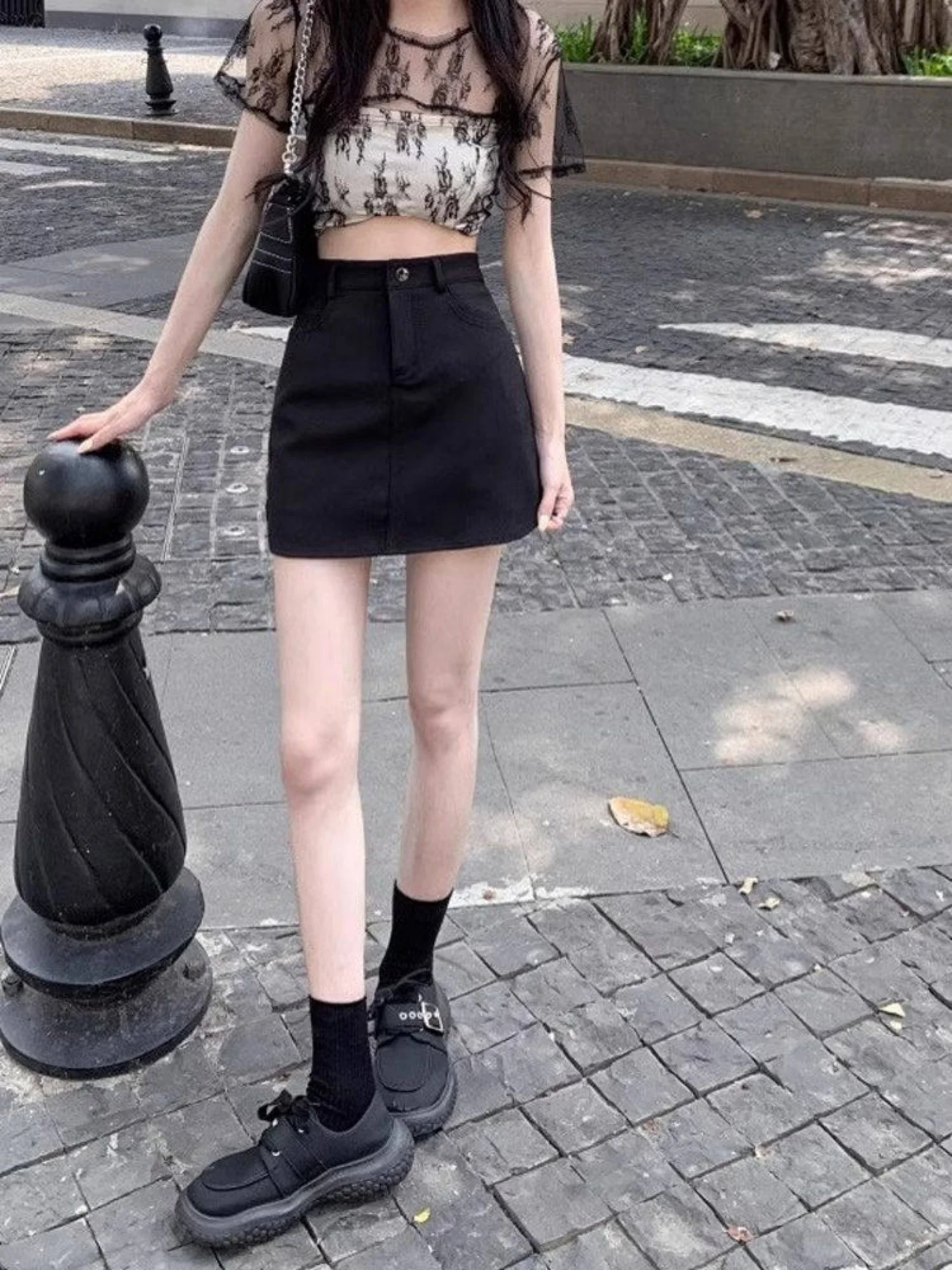 High Waist A-Line  Skirt Women's Slimming Khaki Hip Enhancing Short Skirt Spring Summer Season Fashion Design Sensation