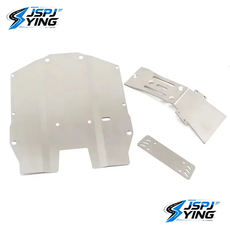 Heavy Duty Stainless Steel Chassis Skid Plate Protector Reinforced Hop-Up Parts For Yikong DF7 1/7 Short Course Truck RC Off-Roa