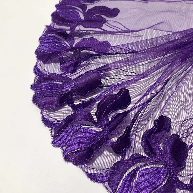 15Yards Two Tones Floral Embroidery Lace Trim Skirt Hem For Clothes Sewing Accessories Lingerie Lace Dress Underware