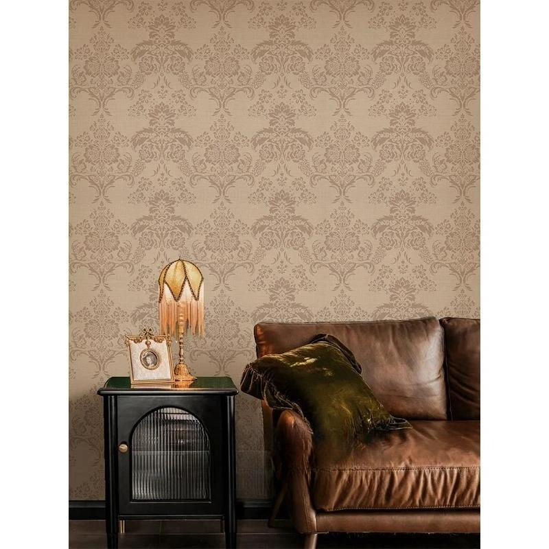 dark green pattern bedroom wallpaper French living room hotel background wall burgundy wall covering homestay wall covering