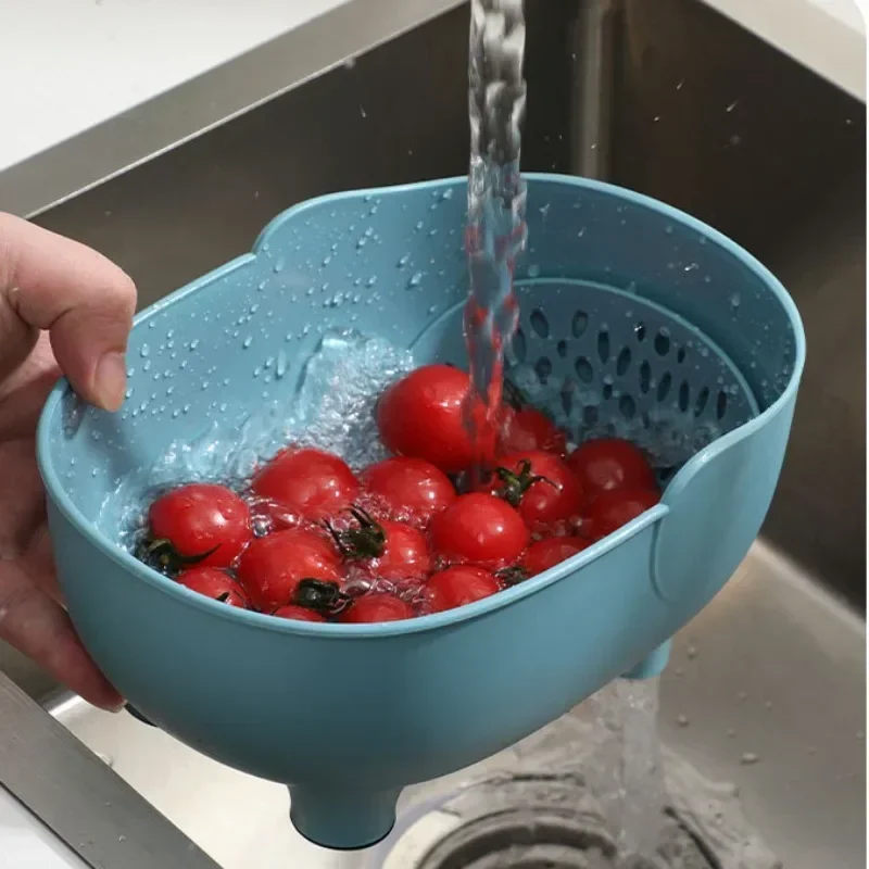 Multifunctional Kitchen Elephant Sink Drain Basket Drain Basket Kitchen Vegetable and Fruit Washing Basket Kitchen Household