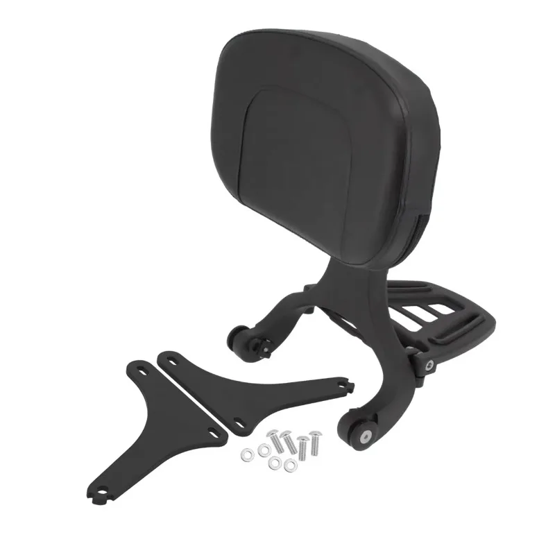 

2025 New Style Adjustable Motorcycle Backrest Black And Chrome For Harley Softail FLSTC Heritage 2000-2017 Models
