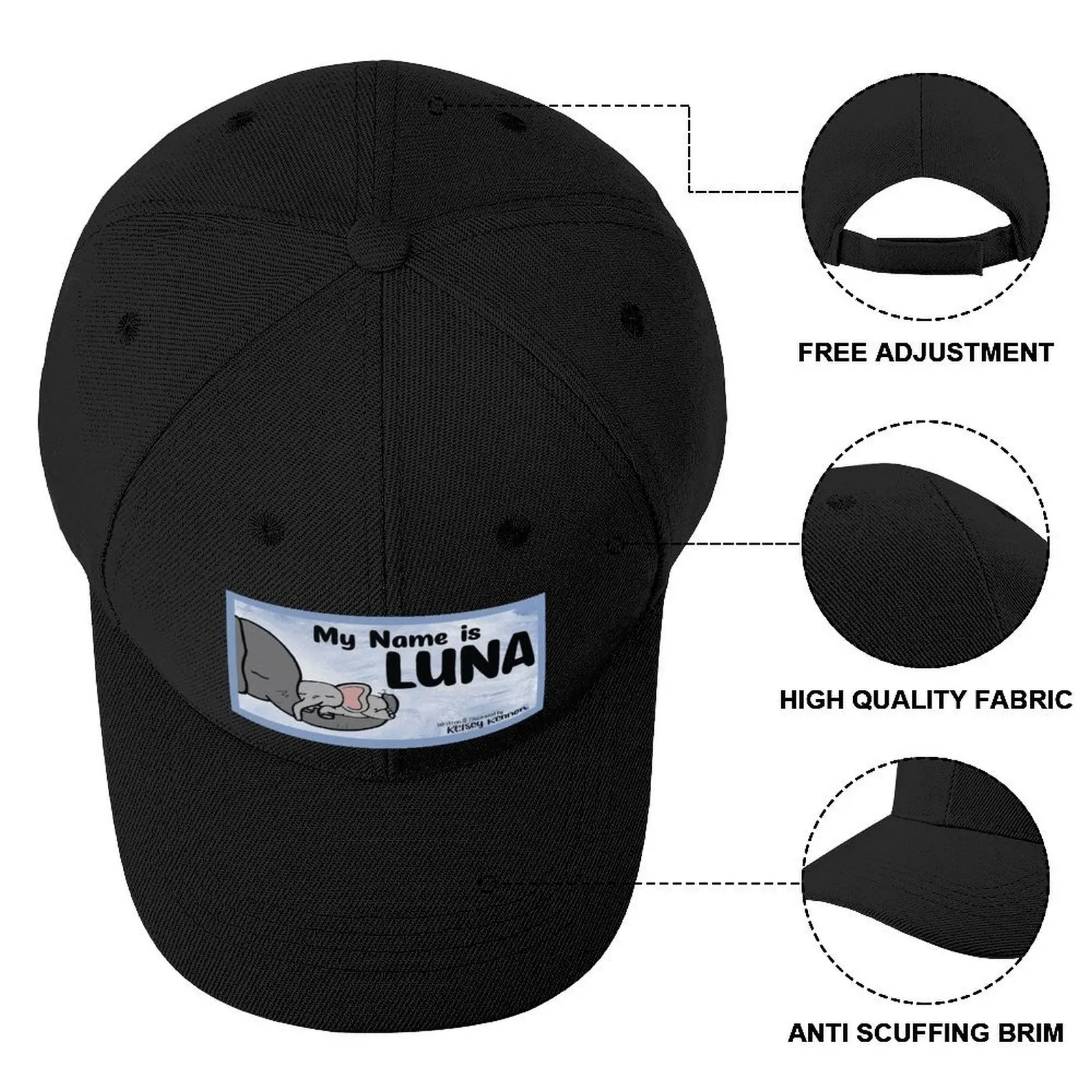 Il mio nome è Luna by Kelsey Kennon berretto da Baseball Rave tea Hat Hat Man For The Sun Dropshipping donna 2024 uomo