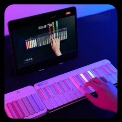 Smart Piano Keyboard with MIDI Controller Smart LED Keyboard Smart Interactive Sing-Along with Chords for Beginner