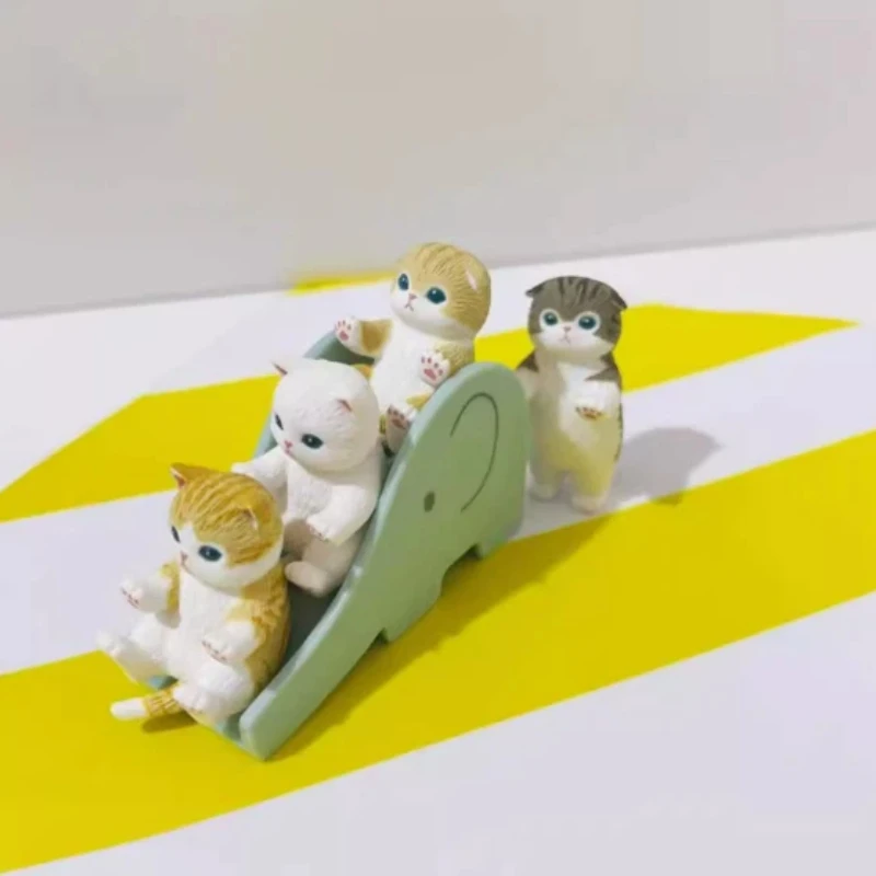 

Коллекционная фигурка Mofusand Samenyan Cat Elephant Slide Series: игрушка-сюрприз в слепой коробке, кавайное украшение для рабочего стола, праздничный подарок