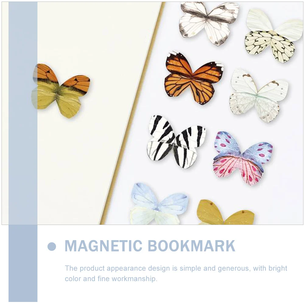 Imagem -04 - Kids Magnetic Bookmarks Butterfly Holder Material de Escritório Pasta de Página Crianças Criança Criança 16 Pcs