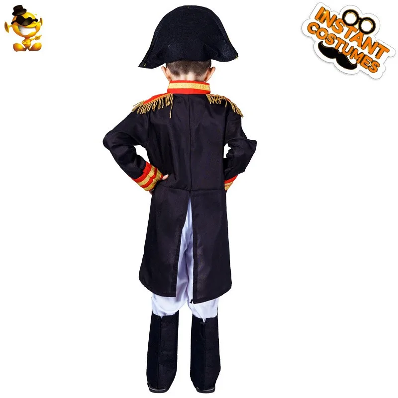 Vêtements de spectacle sur scène d'halloween pour enfants, manteau de queue général Napoléon, Costume de Festival pour garçons, tenue pour enfants