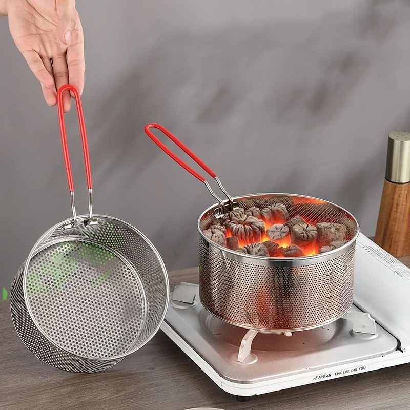 1Pc Stainless Steel Charcoal Lighting Basket Refractory Charcoal Stove Indoor BBQ Charcoal Igniter Barbecue Accessory