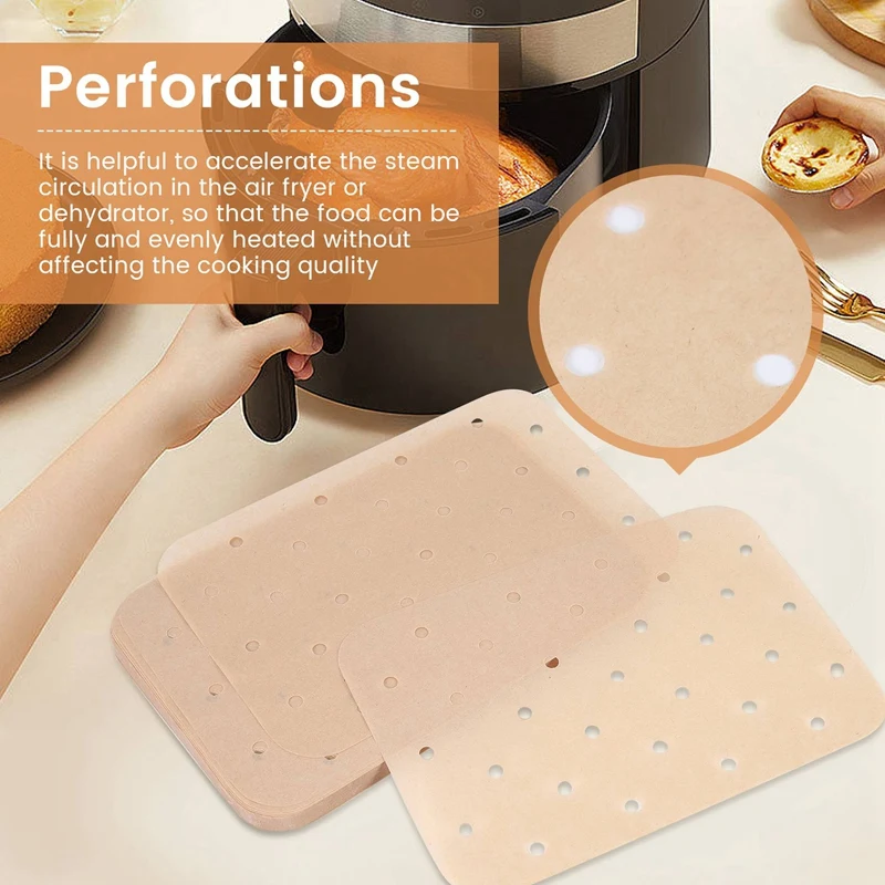 Doublures de parchemin pour friteuse à air, Ninja Foodi XL, 6 en 1, polymères de cuisson prédécoupés, DZ201, FG551, 200 pièces