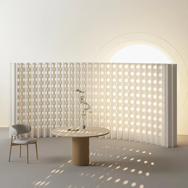 Screen partition paper wall fence office live stream background panel room partition baffle foldable movable false wall
