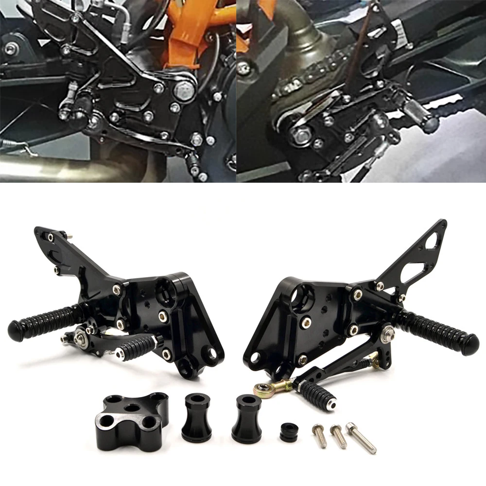 

Duke125/250/390 Motorcycle Adjustable Rearset Foot Pegs Pedals For K-TM Duke 125 200 390 Foot rest Rearsets
