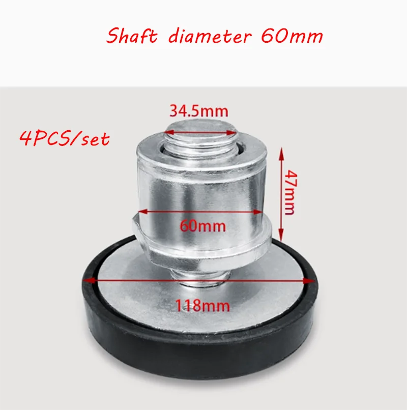 

4PC Car Lift Rubber Pad Lift tray Heightening Feet Plus High Leg Pads Shaft diameter 60mm-Round