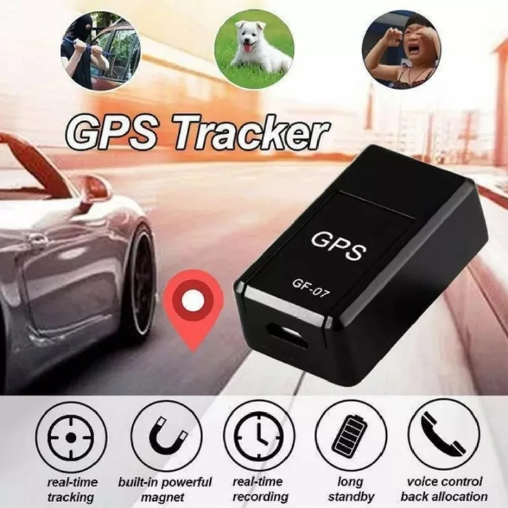 2-1pcs Mini GF-07 GPS Car Tracker Real Time Tracking Strong Magnetic SIM Message Positioner Anti-Theft Anti-lost Key Pet Locator