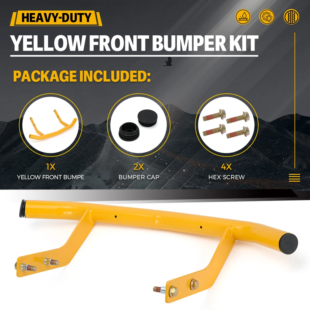 Yellow Front Bumper Guard Kit For Cub Cadet XT1 XT2 GT50 GT54 LX54 19A30020100 Heavy-Duty Lawn Mower Bumper Tube