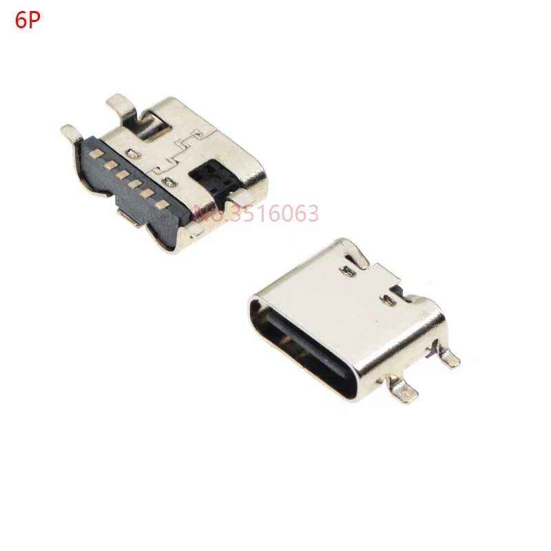 10PCS 4P/6P/16P/24P USB-3.1 Type-C Smd Female Socket 4/6/16/24 Pin Smt Dip Quick Charging Power Connector Plug DIY 4Pin 6Pin