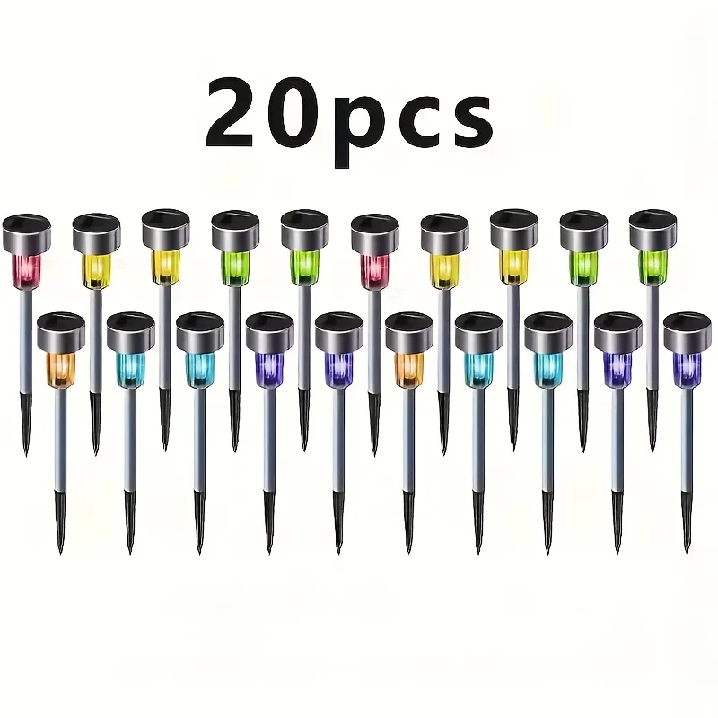 

20pcs/30pcs/40pcs/50pcs Outdoor Solar Landscape Lawn Light, Waterproof Outdoor Light, Solar Garden Light, Solar Garden Light, Suitable for Passage, Patio, Yard, Lawn, Sidewalk, Deck And Driveway Christmas, Halloween, Party, BBQ, IP44