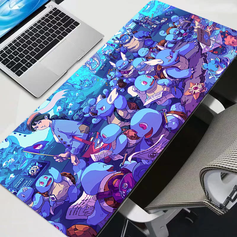 

Mouse Pad 90x40cm P-Pokemon Squirtle Computer Keyboard Pad Carpet Larger xxl Gaming Accessories Mousepad PC Gamer Desk Mat Table