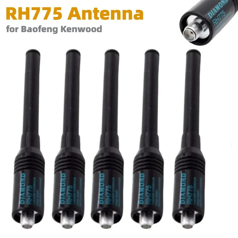 5-個ダイヤモンド-rh775-デュアルバンド高利得伸縮アンテナ-sma-メス-baofeng-uv-5r-uv-9r-kenwood-hyt-トランシーバー用