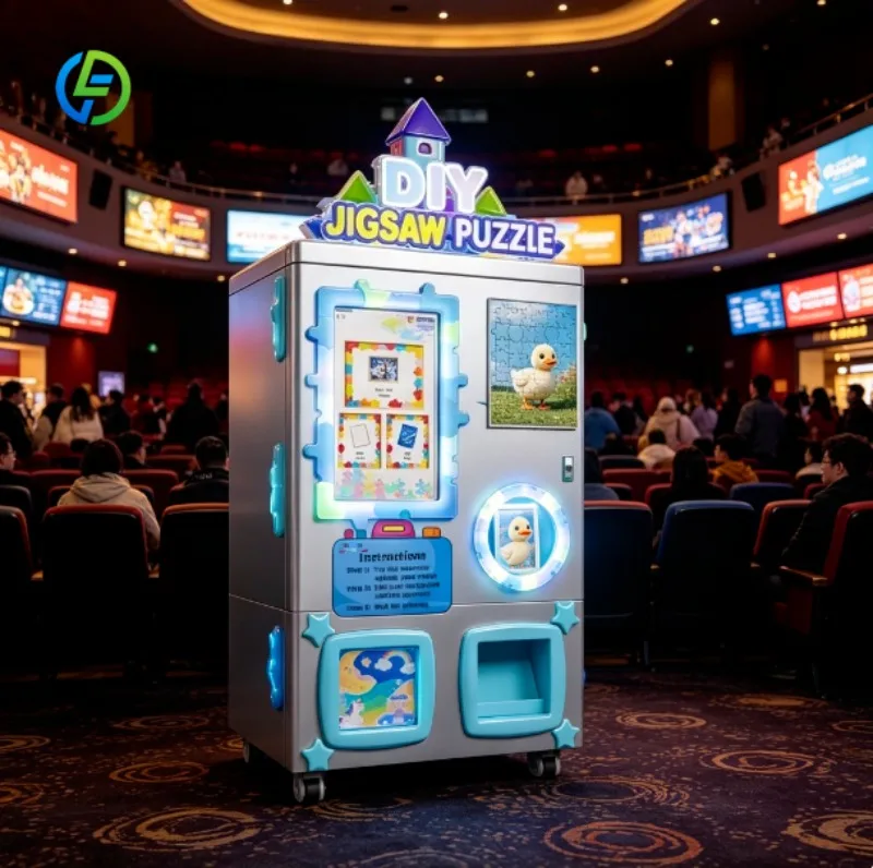 Smart Puzzle Vending Machine with Custom Image Printing Multiple Payment Options for Amusement Parks, Malls, Photo Studios